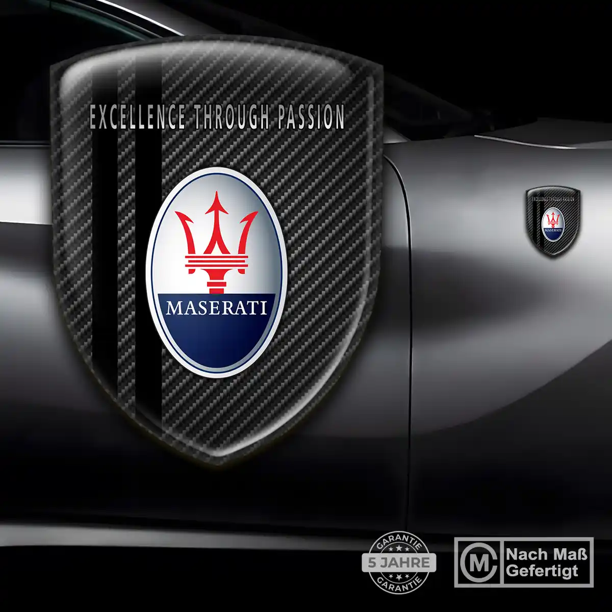 Maserati Emblem Aufkleber Wappen Hohe Qualität