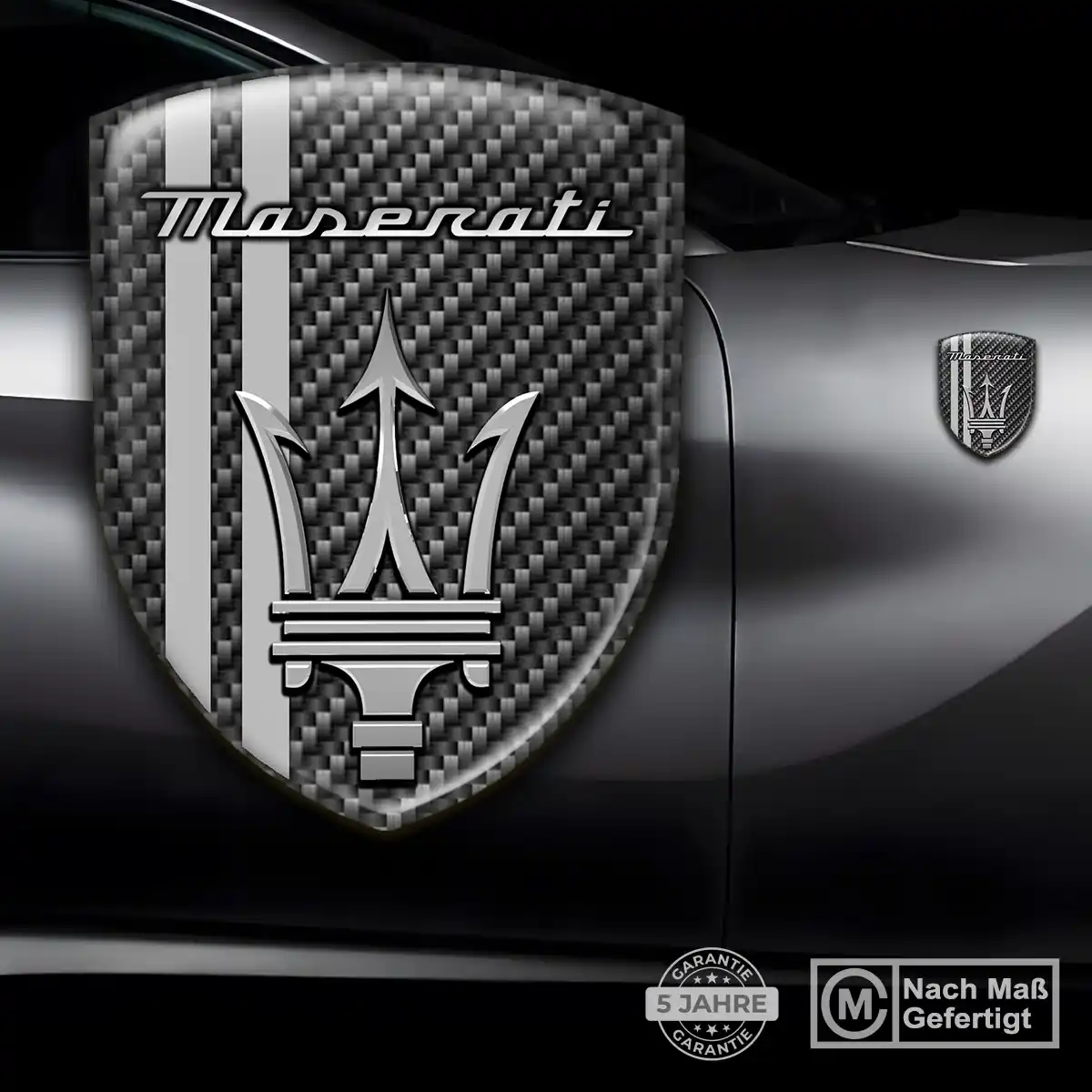 Maserati Emblem Aufkleber Wappen Stilvolles Design