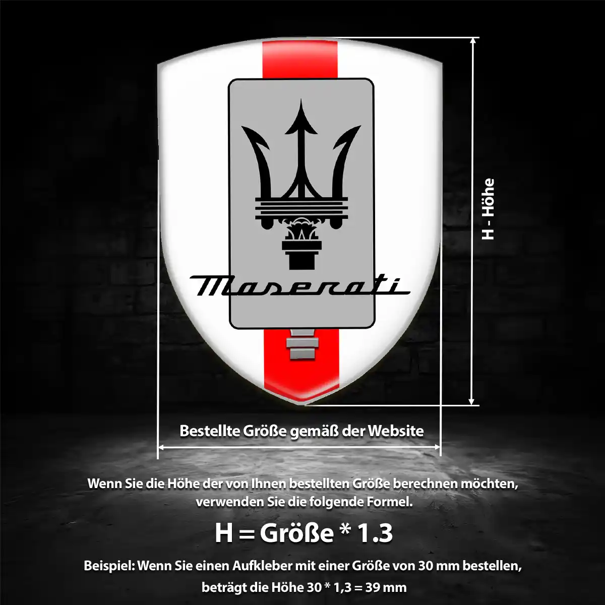 Maserati Emblem Auto Hohe Qualität