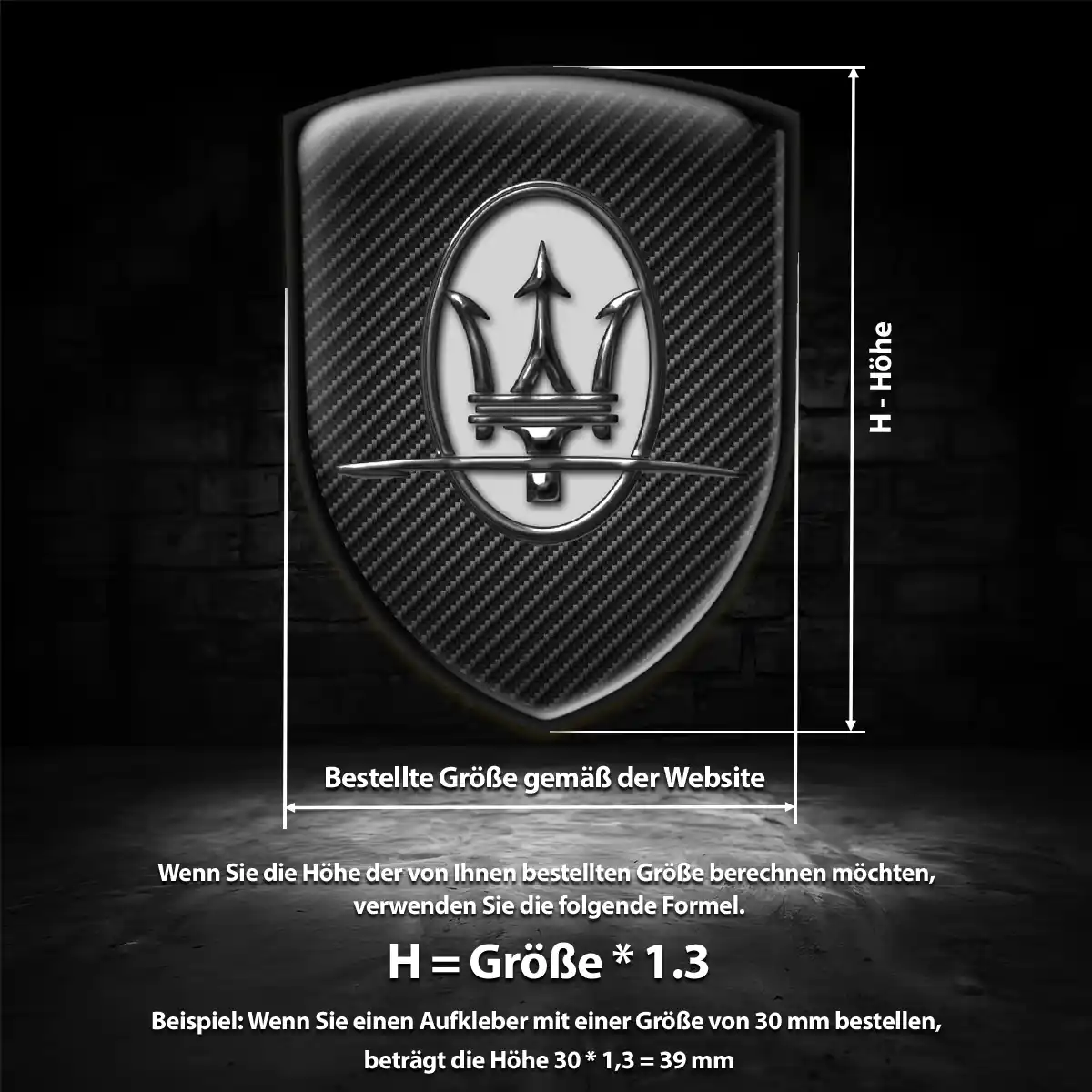 Maserati Emblem Auto Premiumqualität