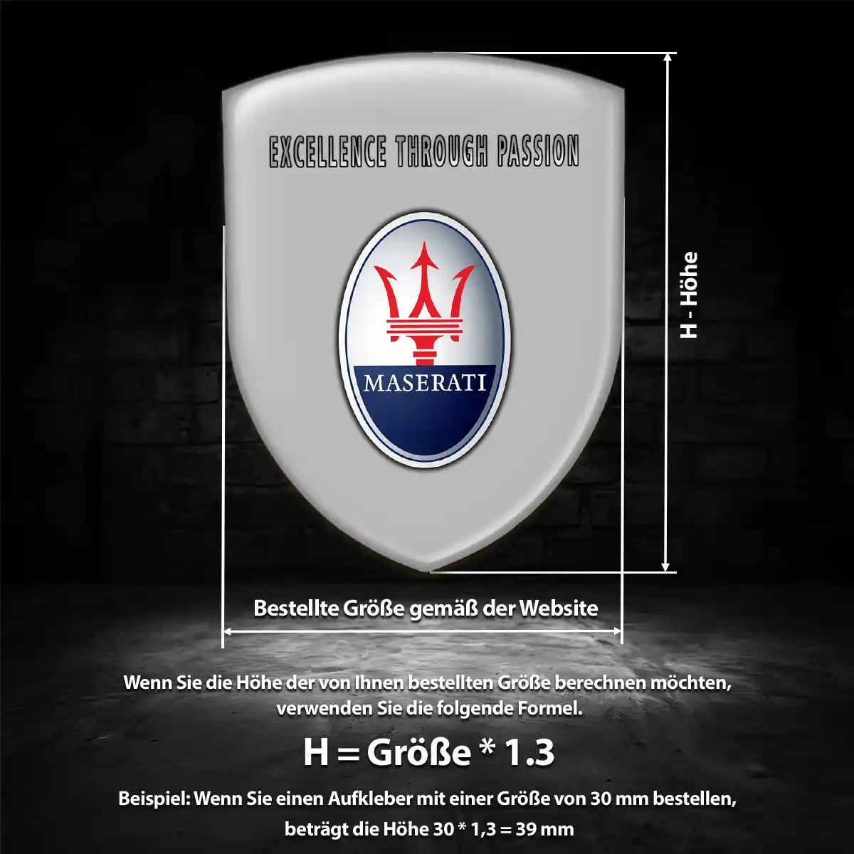 Maserati Emblem Hohe Qualität