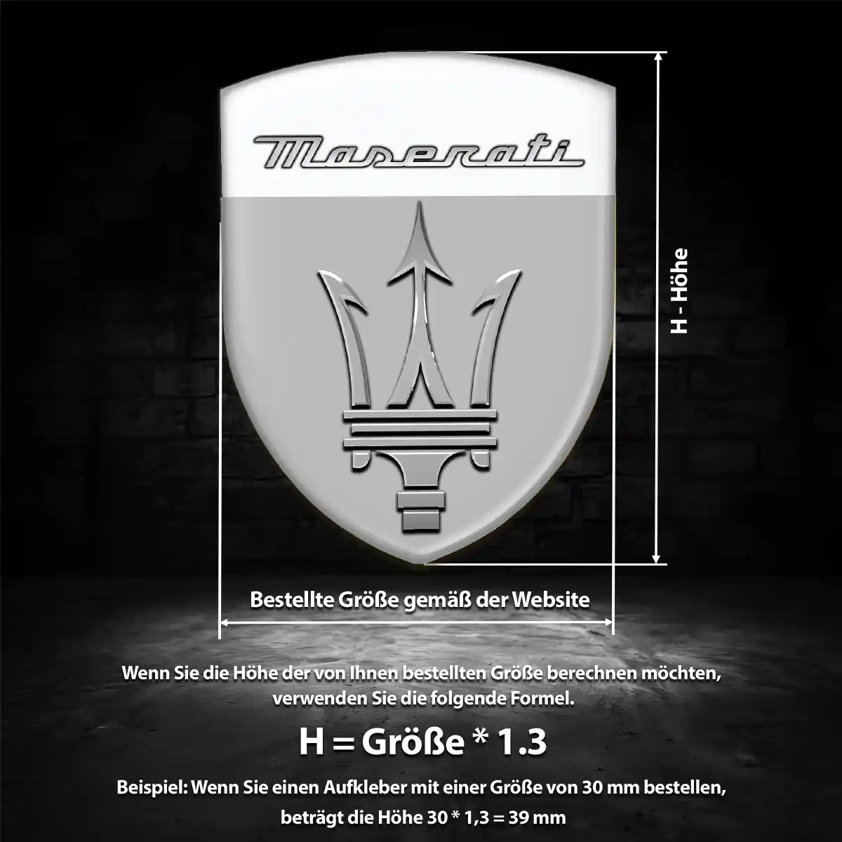 Maserati Emblem Wappen Aufkleber Auto Hohe Qualität