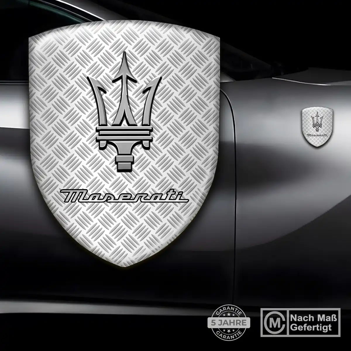 Maserati Emblem Wappen Aufkleber Auto Premium-Edition