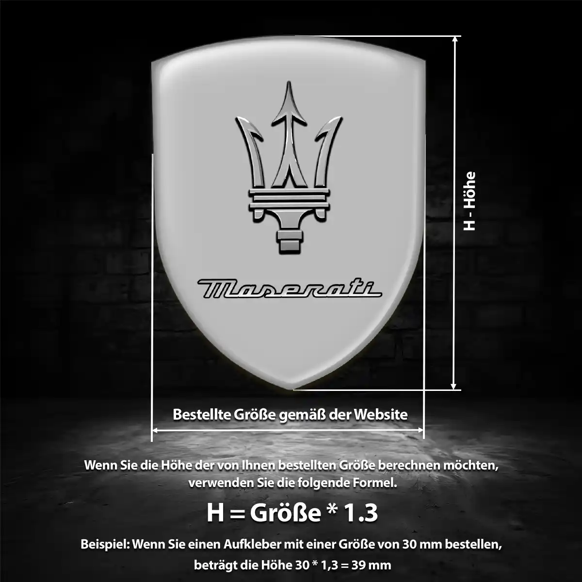 Maserati Emblem Wappen Aufkleber Auto Stilvolles Design