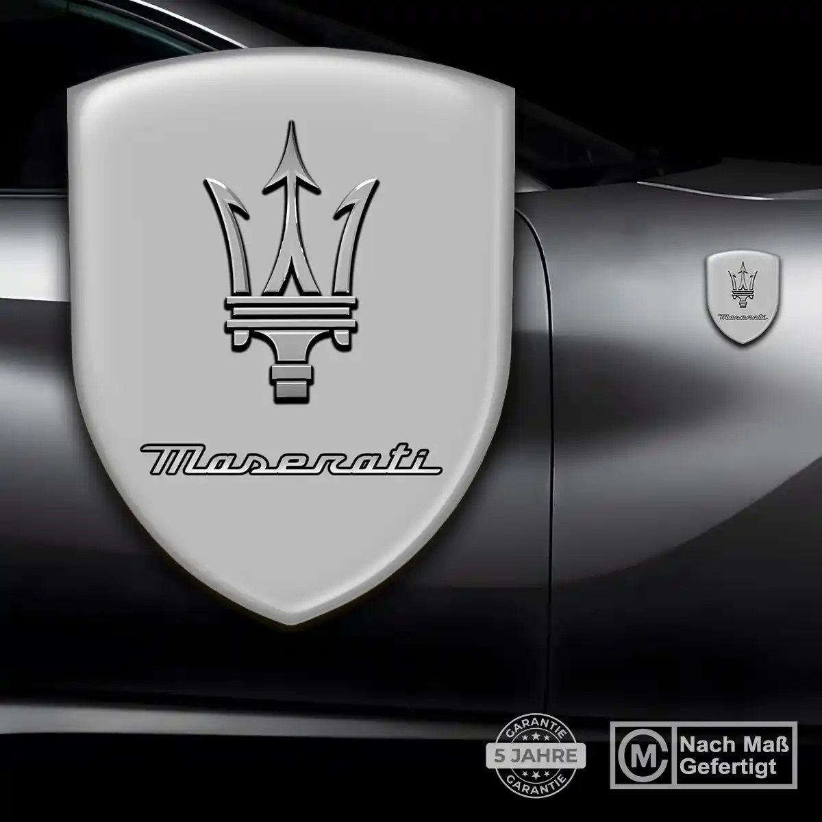 Maserati Emblem Wappen Aufkleber Auto Stilvolles Design