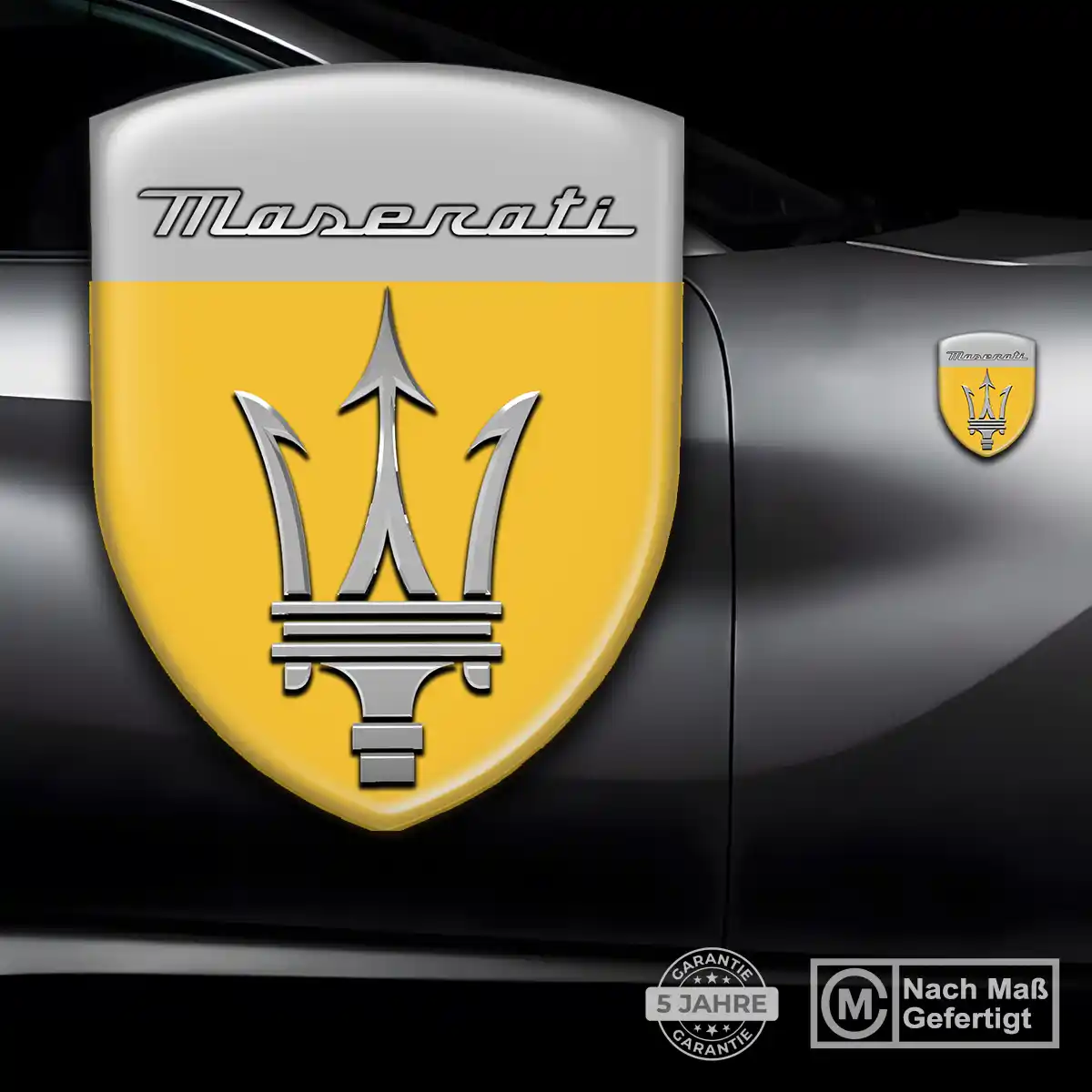 Maserati Emblem Wappen Aufkleber Stilvolles Design