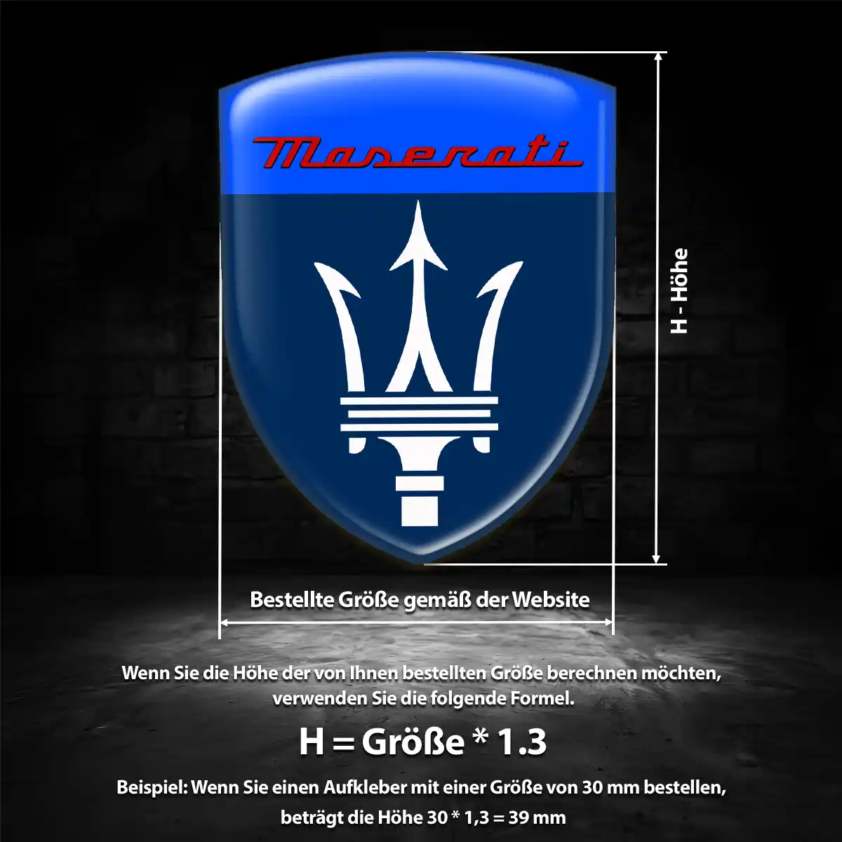 Maserati Emblem Wappen Auto Hohe Qualität