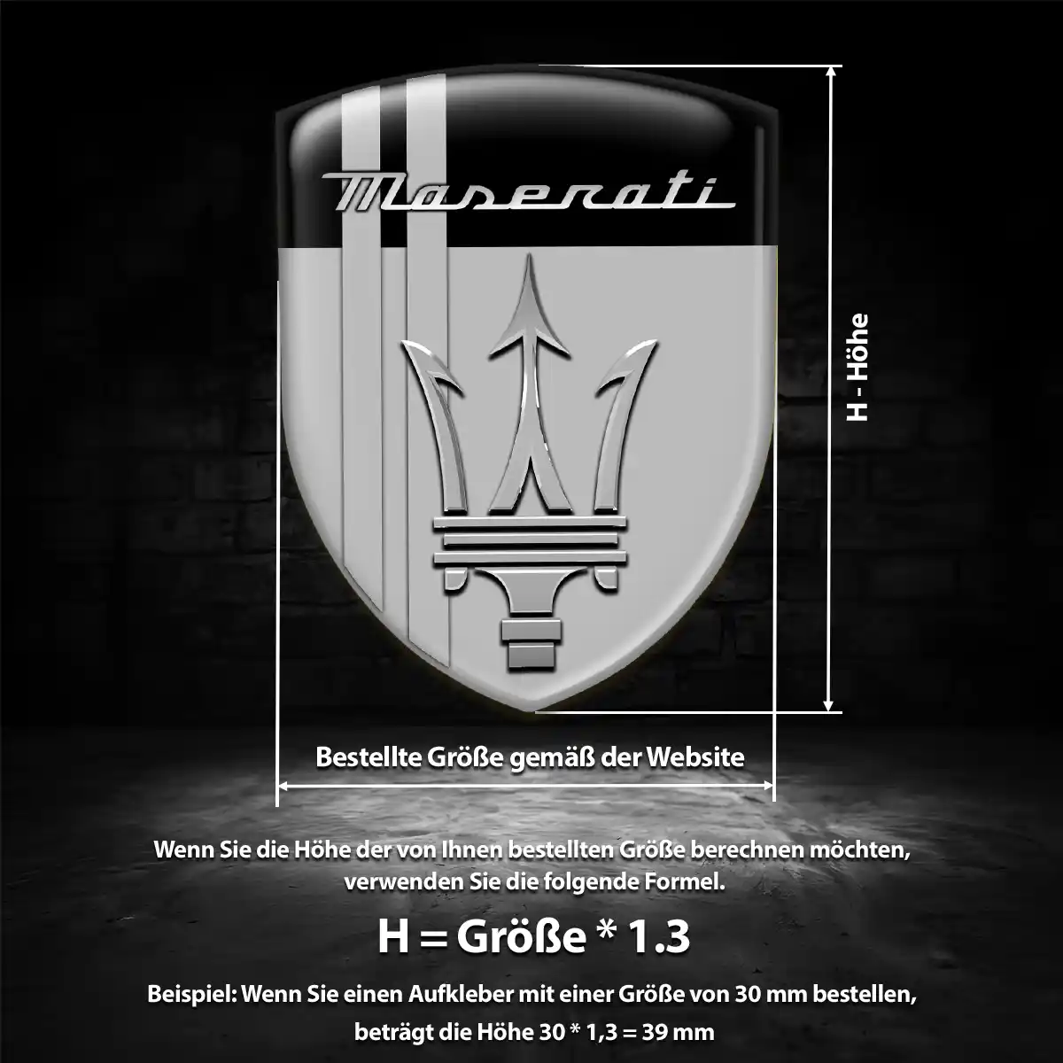 Maserati Emblem Wappen Auto Stilvolles Design