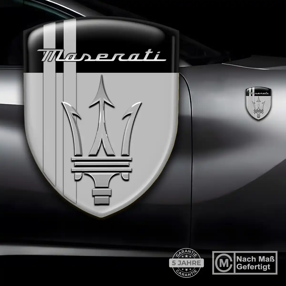 Maserati Emblem Wappen Auto Stilvolles Design