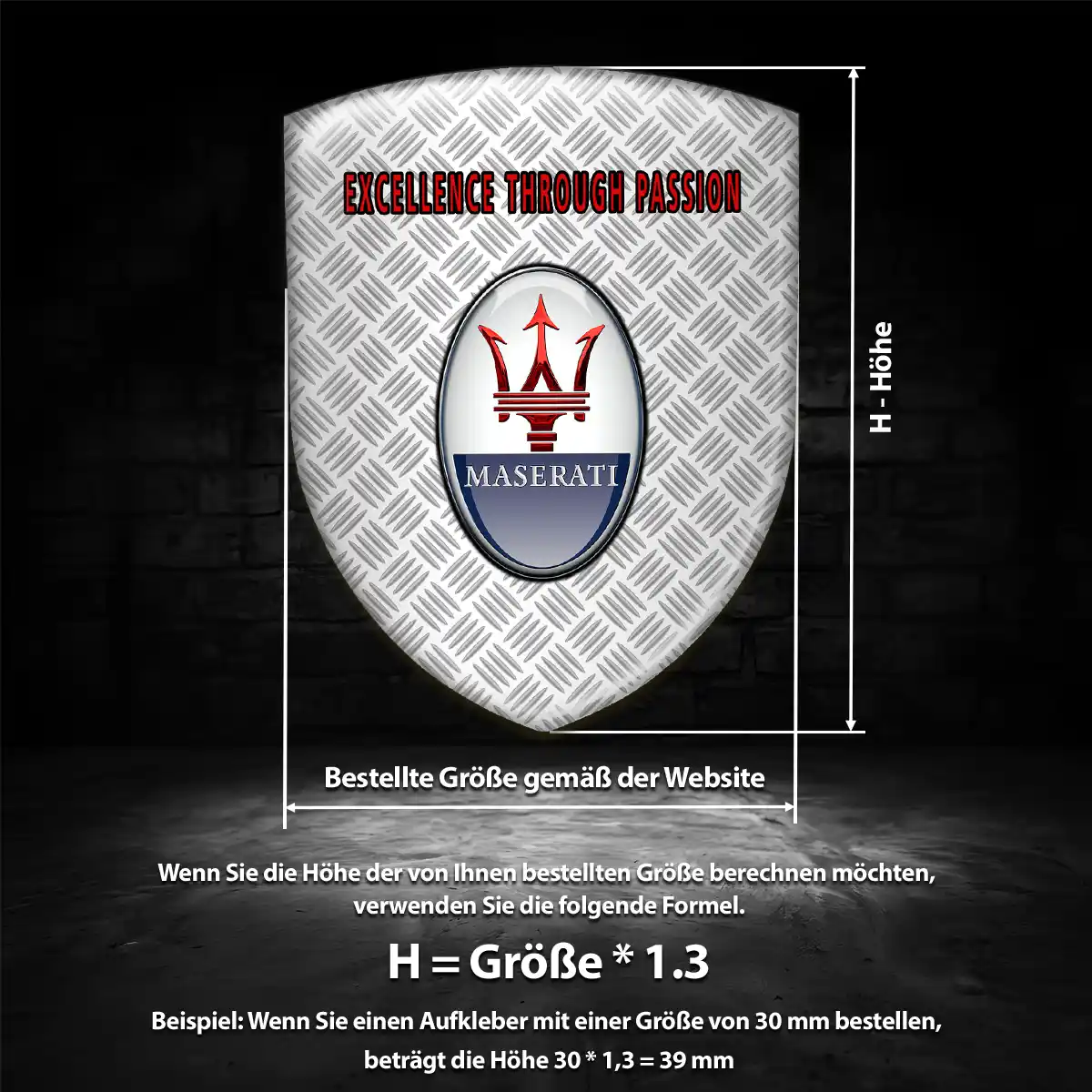 Maserati Emblem Wappen Hohe Qualität