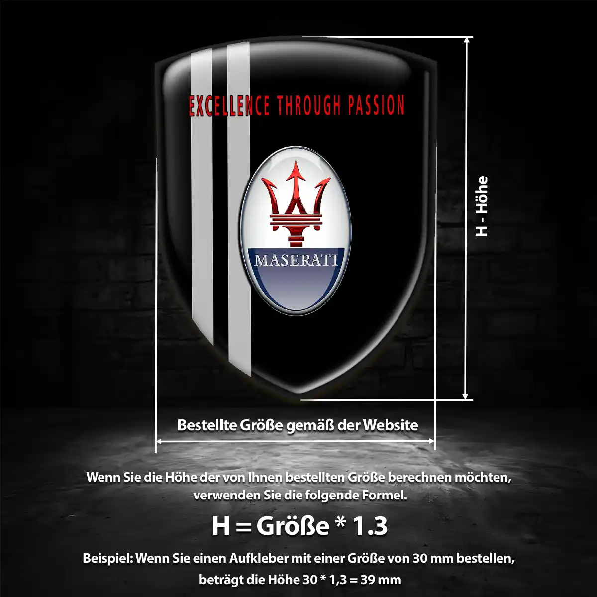 Maserati Emblem Wappen Stilvolles Design