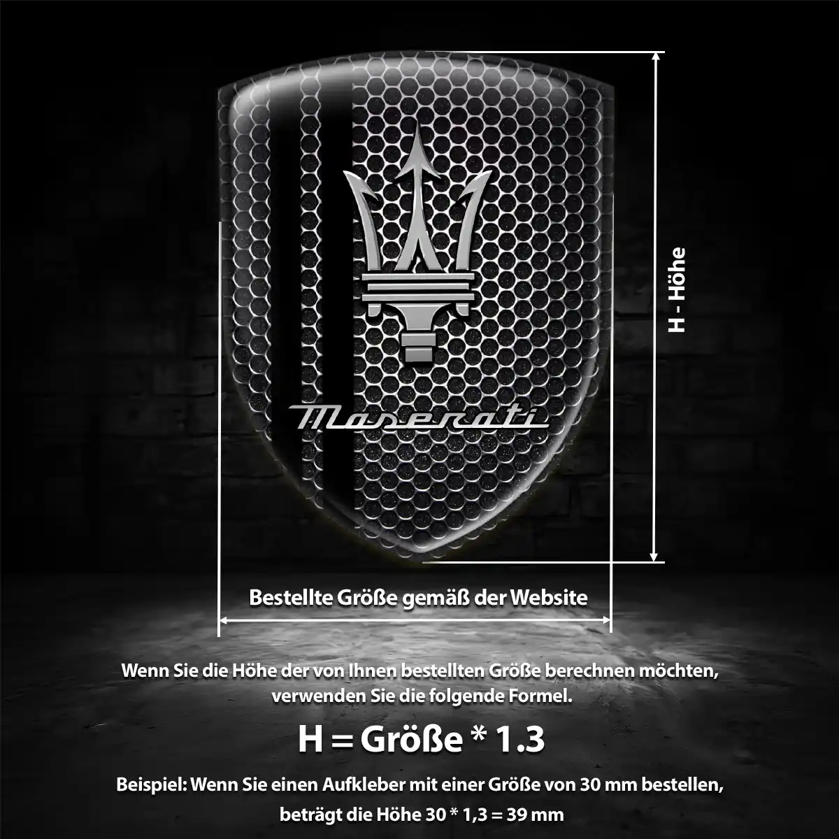 Maserati Embleme Auto Premiumqualität
