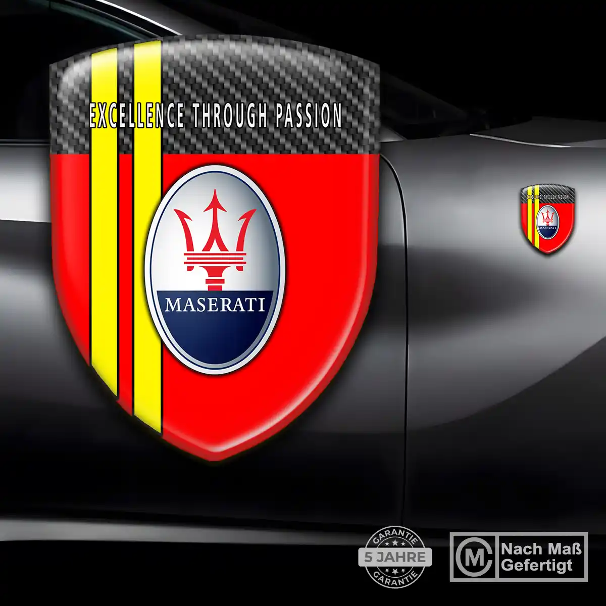 Maserati Embleme Silikon Aufkleber Auto Premium-Edition