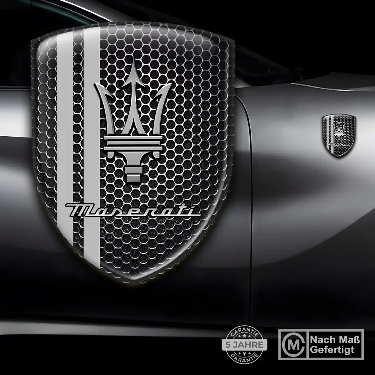 Maserati Embleme Silikon Aufkleber Premium-Edition