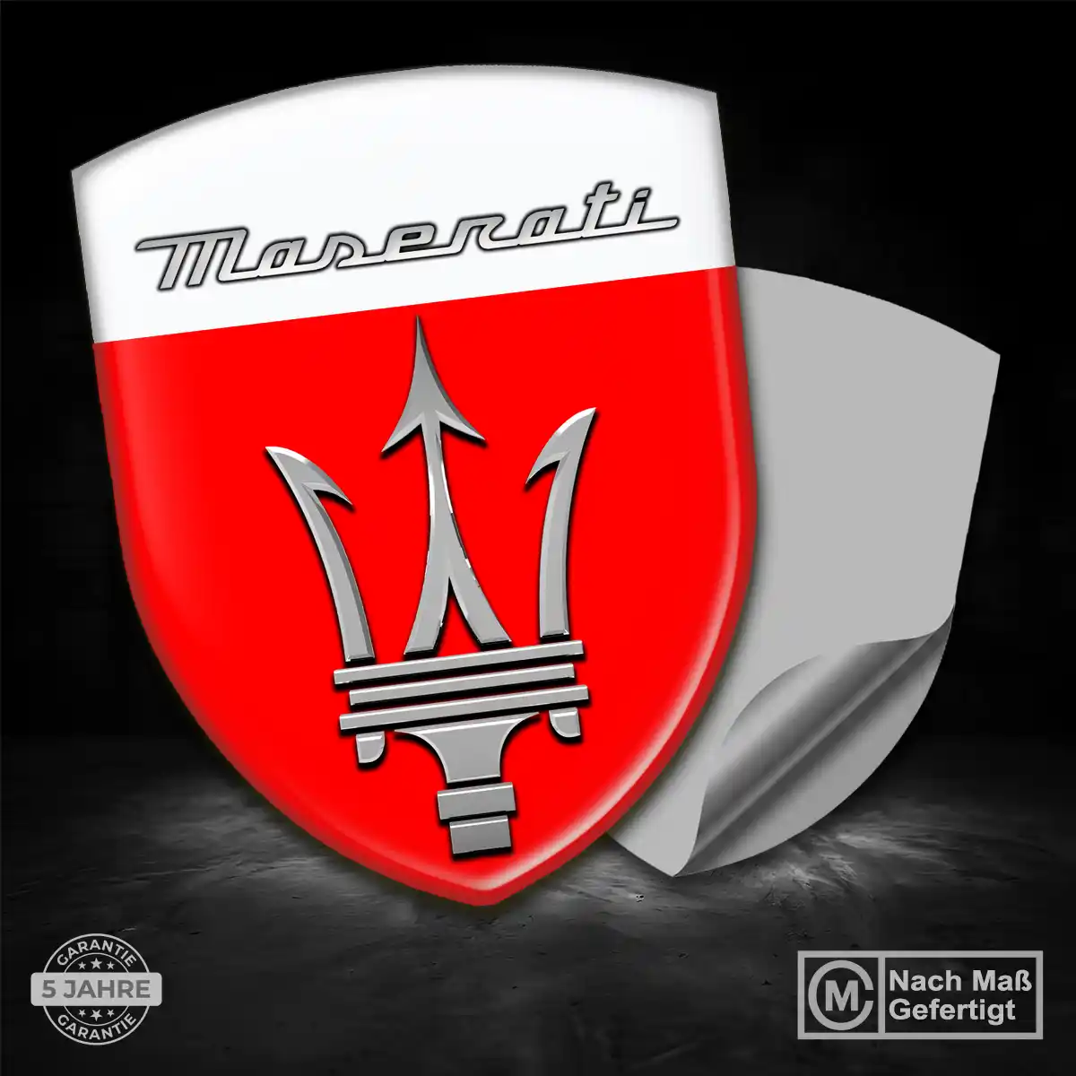 Maserati Embleme Silikon Aufkleber Premiumqualität