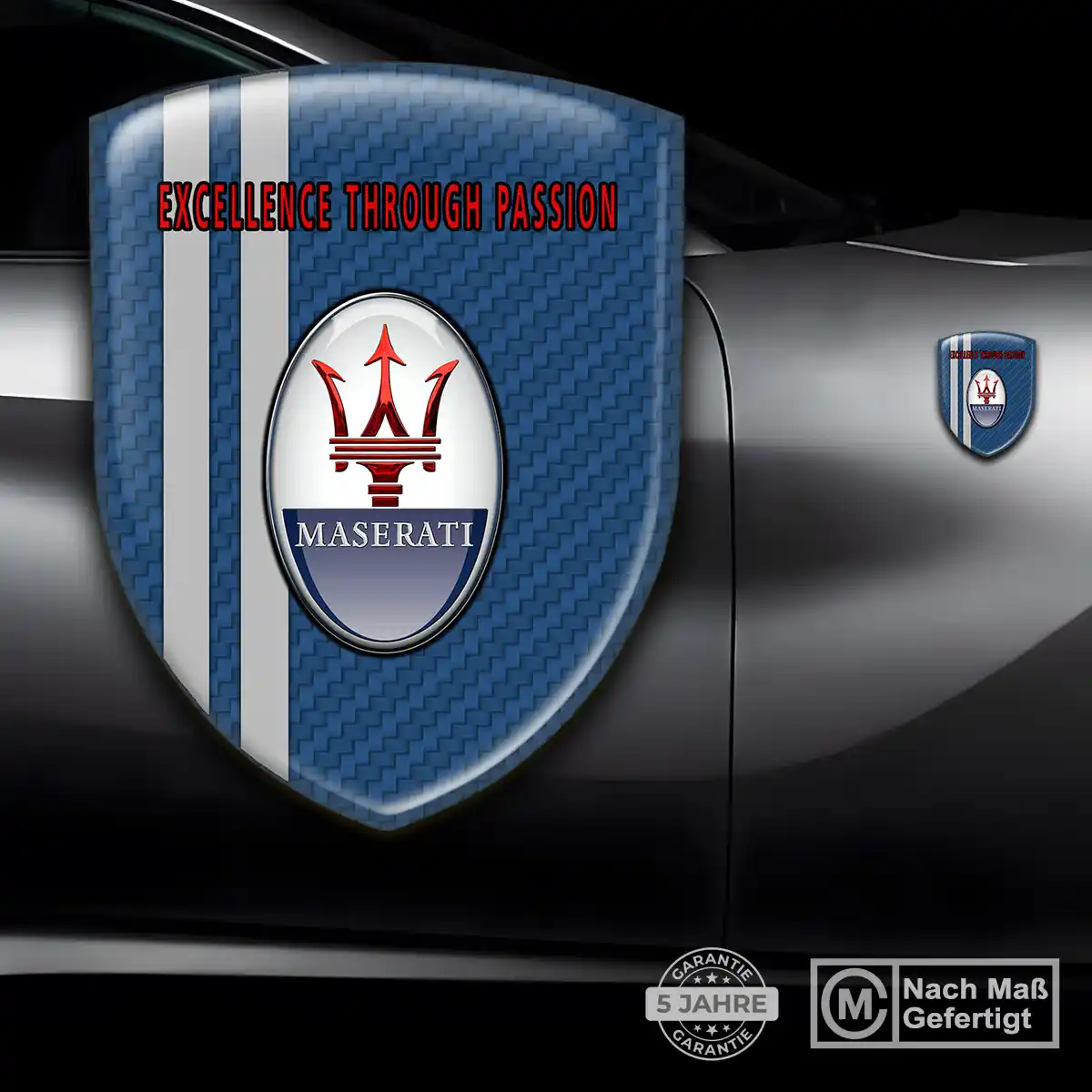 Maserati Silikon Aufkleber Auto Stilvolles Design