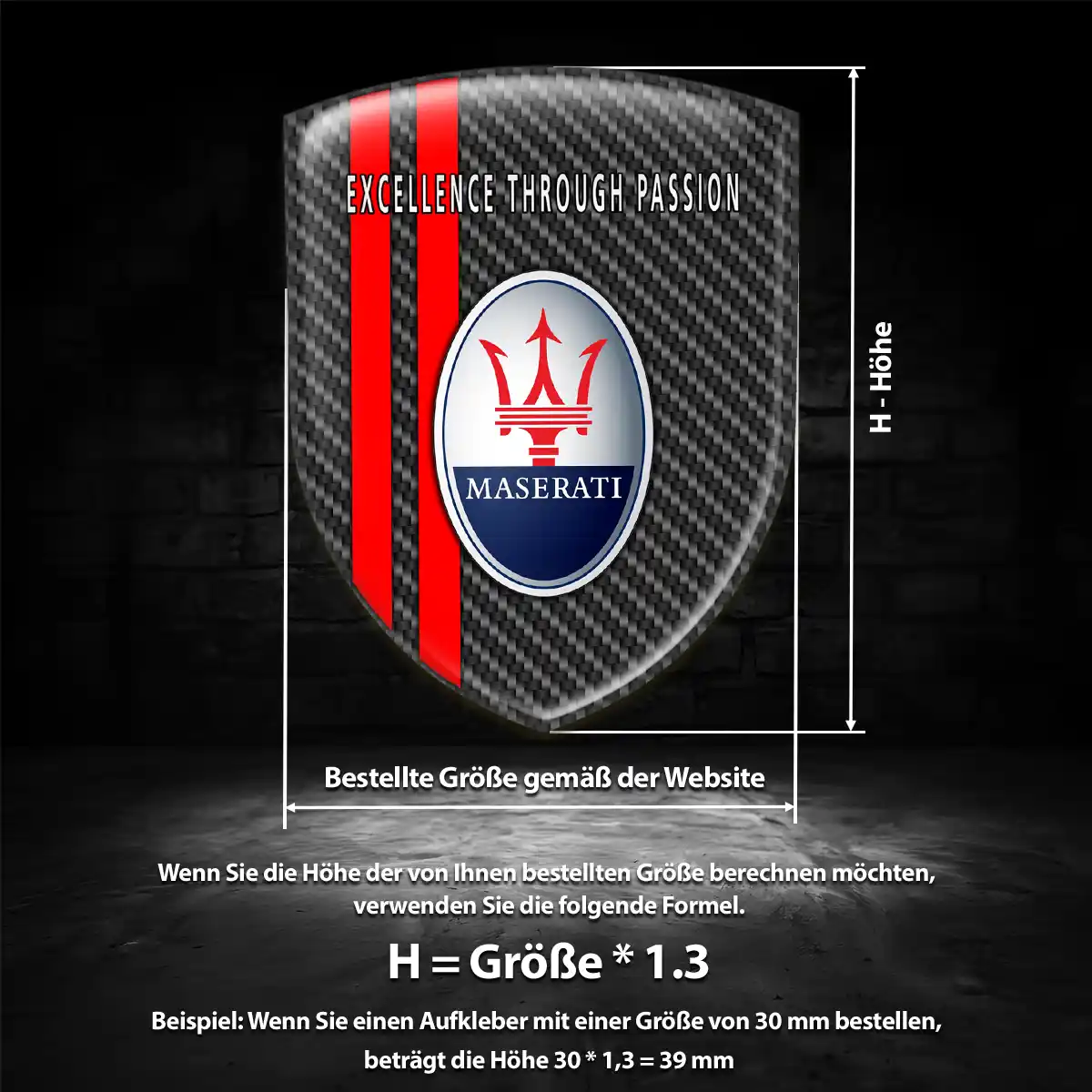 Maserati Silikon Aufkleber Embleme Auto Stilvolles Design