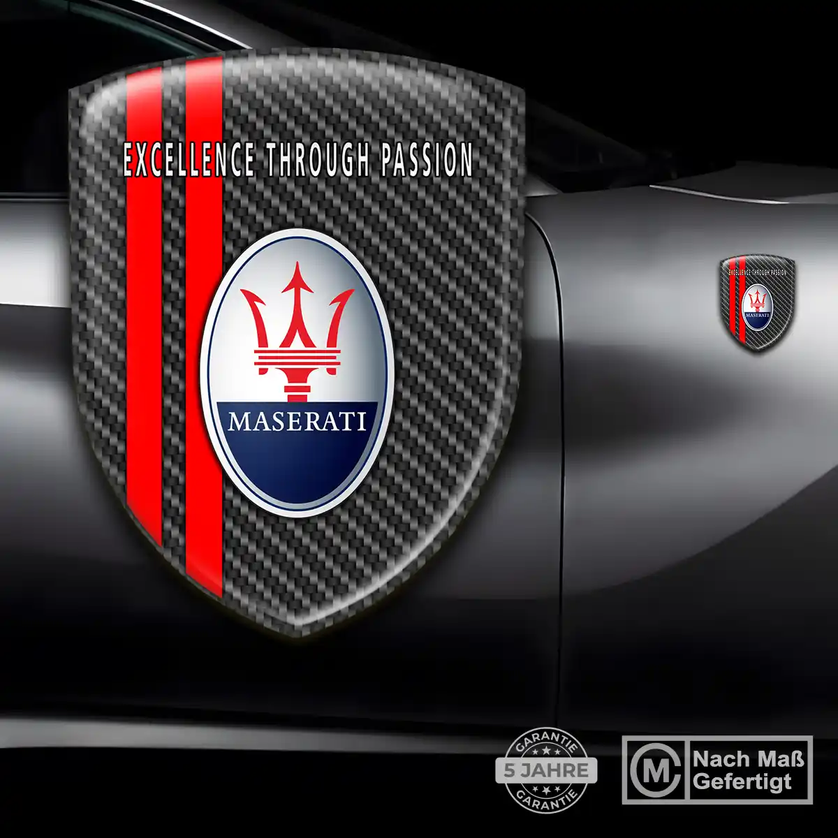 Maserati Silikon Aufkleber Embleme Auto Stilvolles Design
