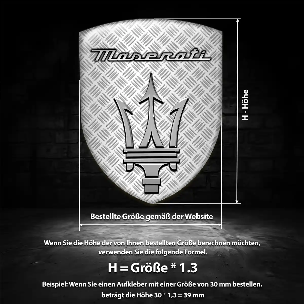 Maserati Silikon Aufkleber Hohe Qualität
