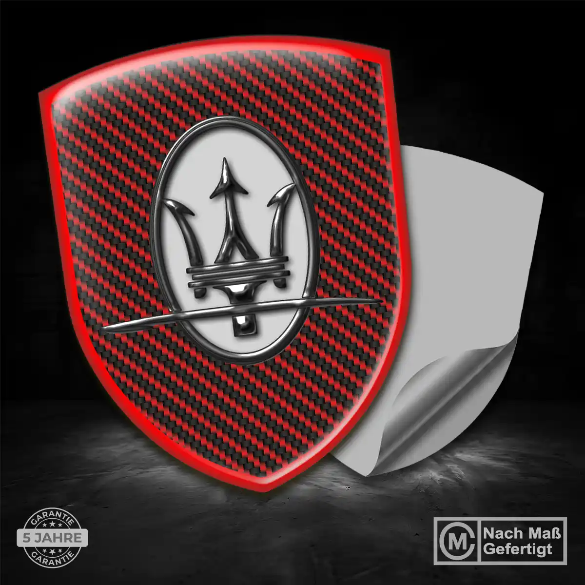 Maserati Silikon Aufkleber Premiumqualität