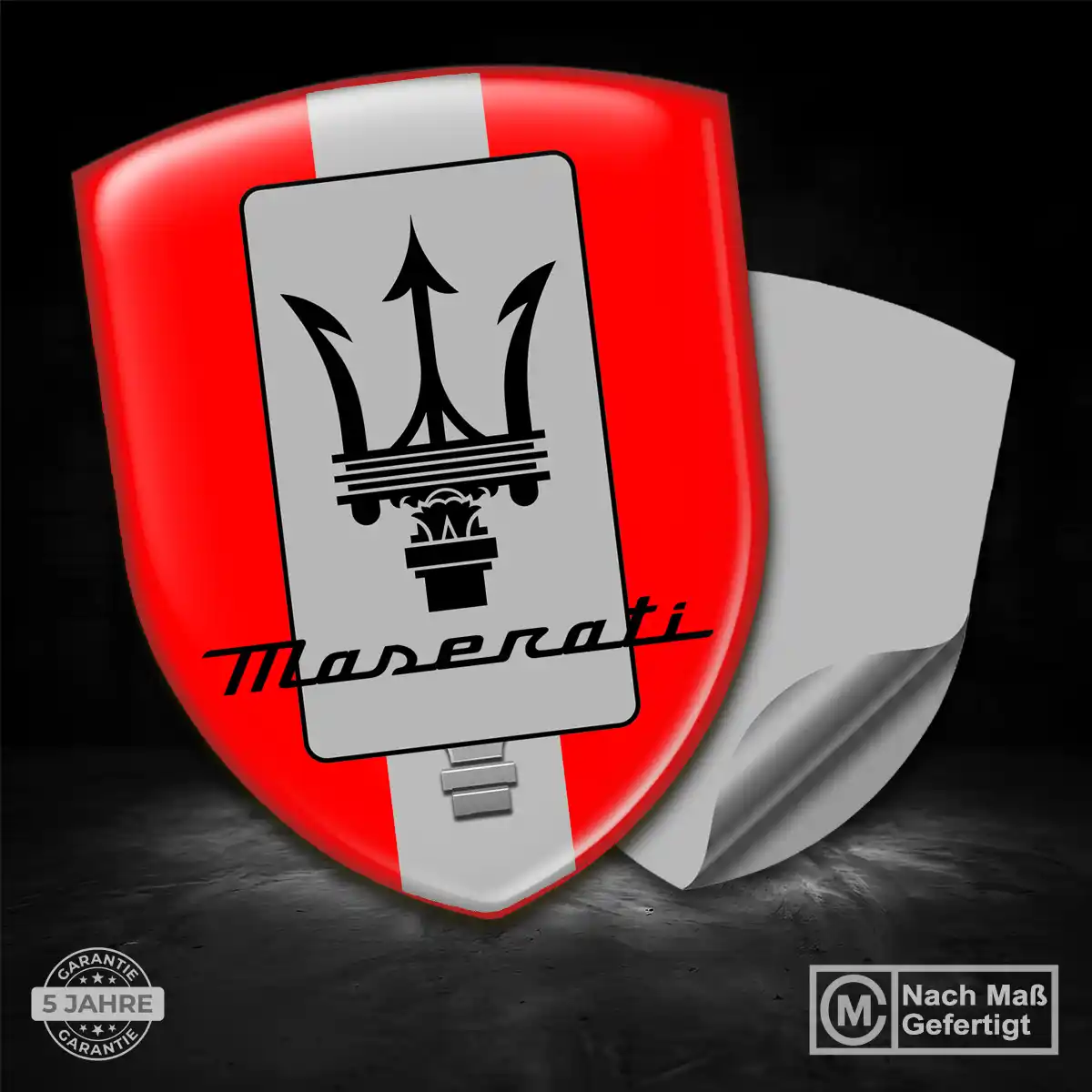 Maserati Silikon Aufkleber Wappen Auto Stilvolles Design