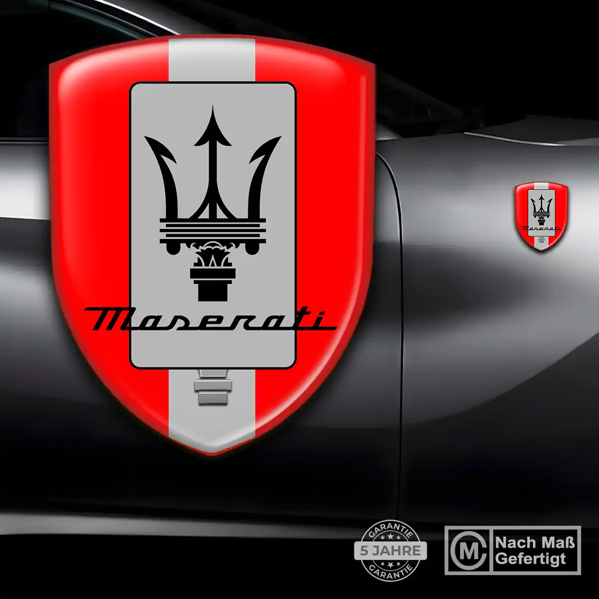 Maserati Silikon Aufkleber Wappen Auto Stilvolles Design