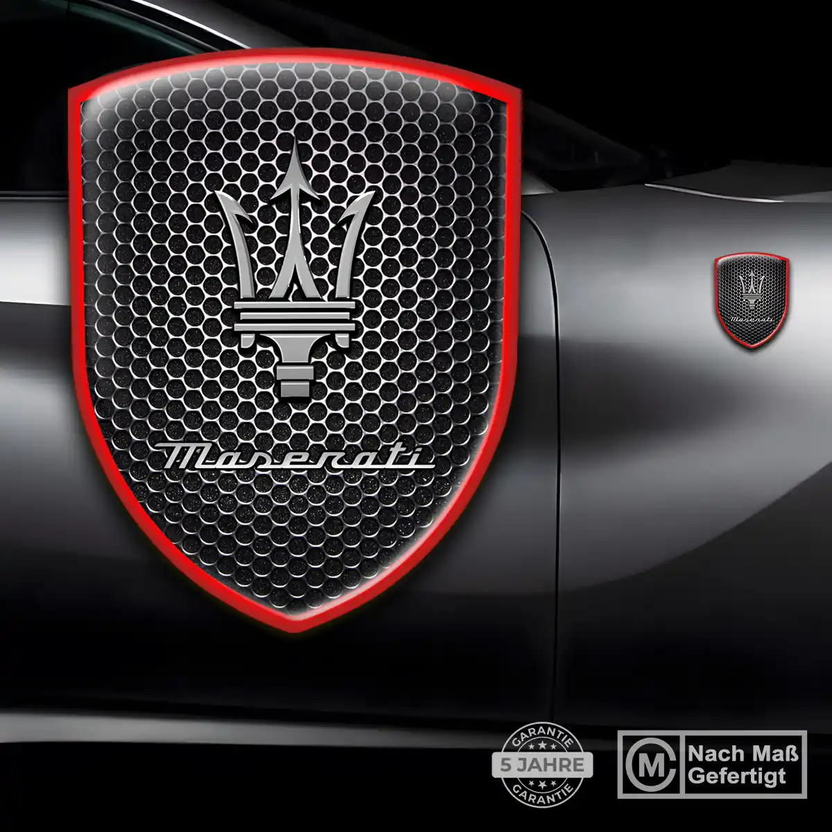 Maserati Silikon Aufkleber Wappen Hohe Qualität