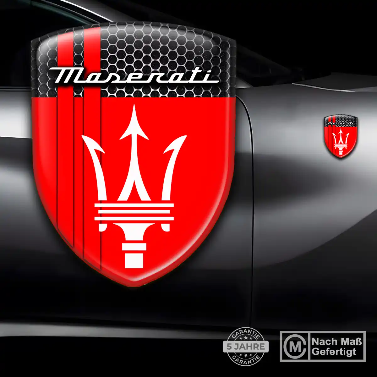 Maserati Silikon Aufkleber Wappen Premiumqualität