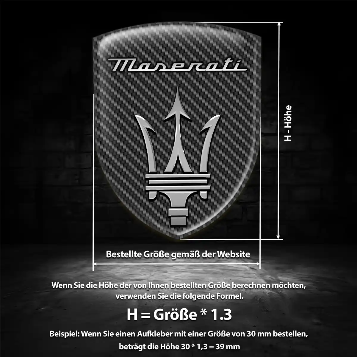 Maserati Wappen Aufkleber Auto Hohe Qualität