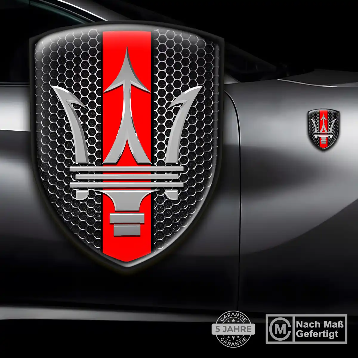 Maserati Wappen Aufkleber Auto Stilvolles Design