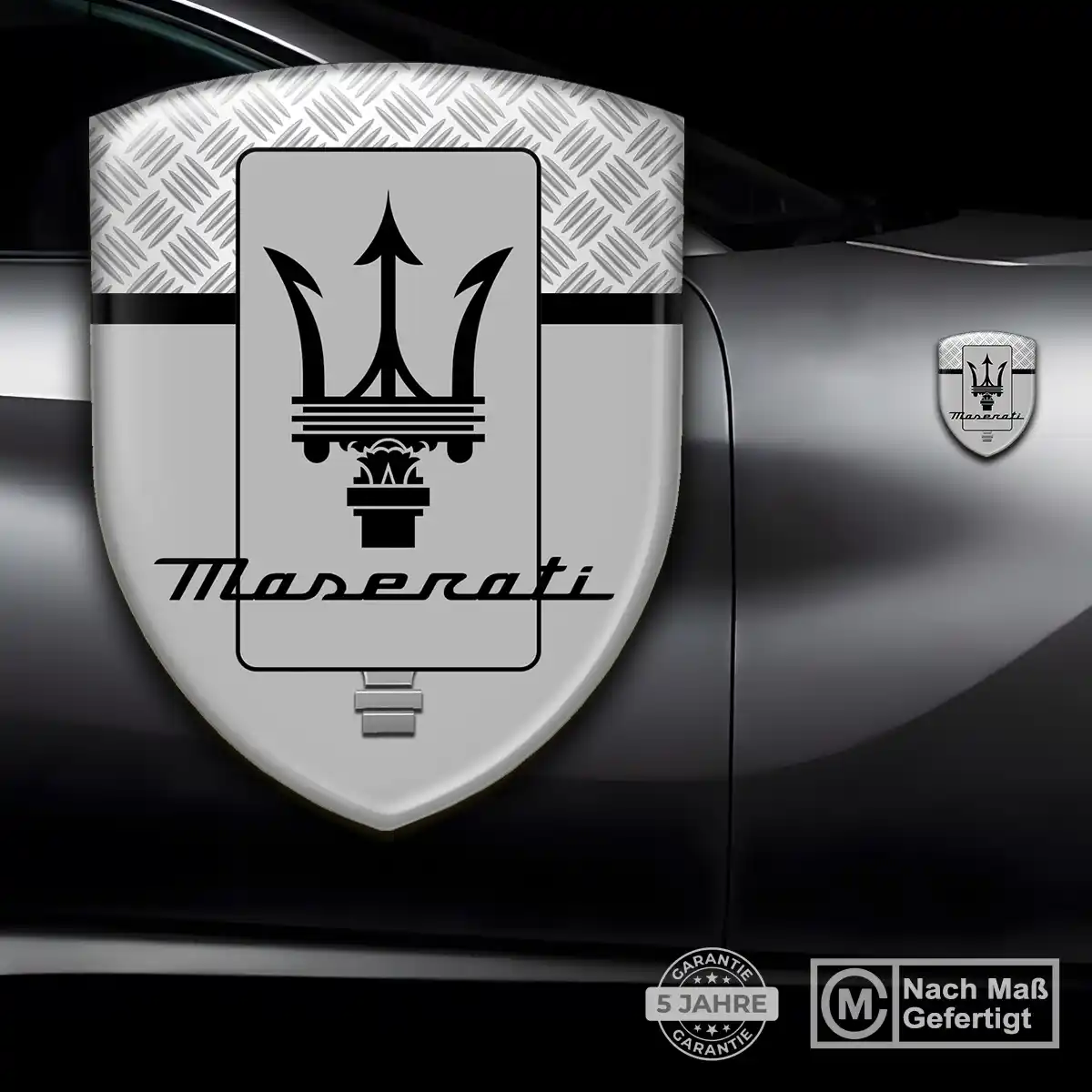 Maserati Wappen Aufkleber Emblem Auto Premium-Edition