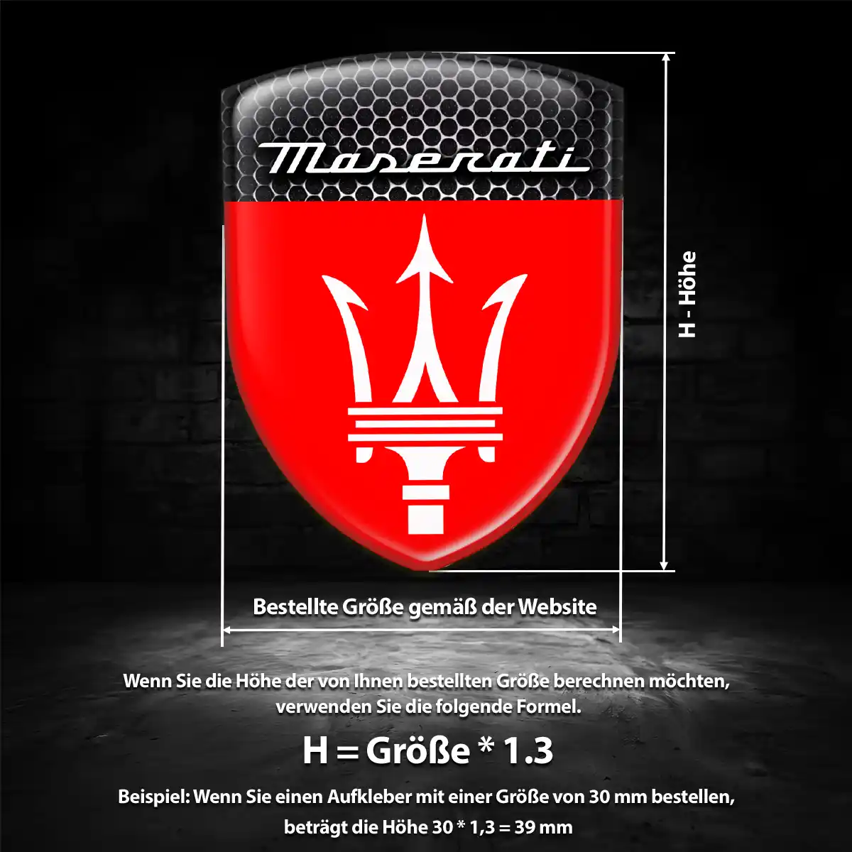 Maserati Wappen Aufkleber Emblem Auto Stilvolles Design