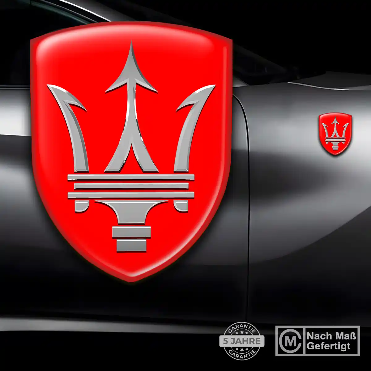 Maserati Wappen Aufkleber Emblem Stilvolles Design