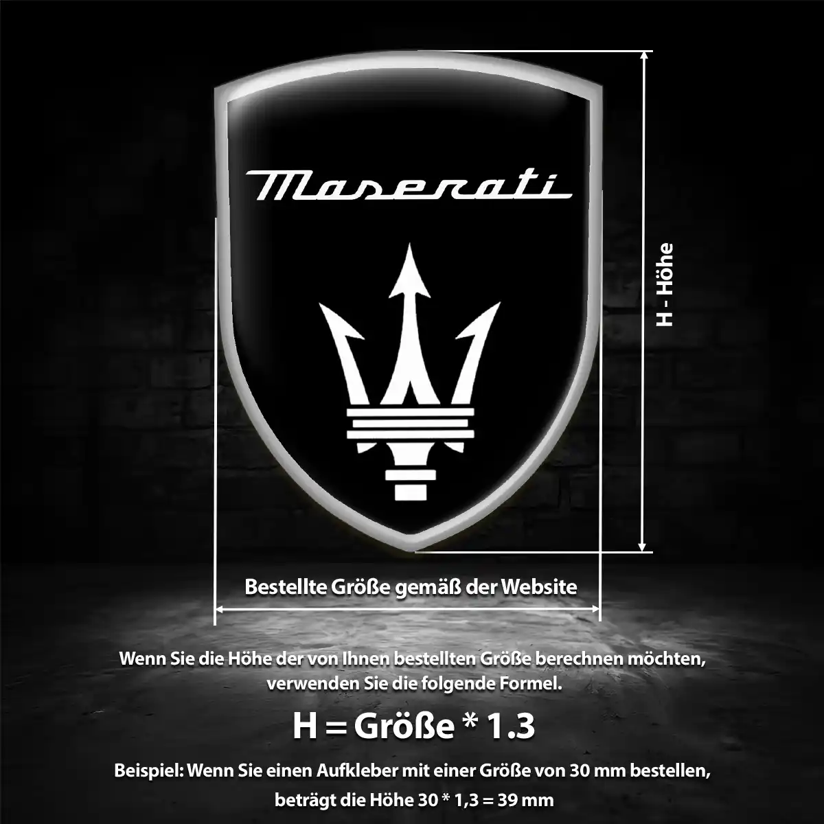 Maserati Wappen Aufkleber Hohe Qualität