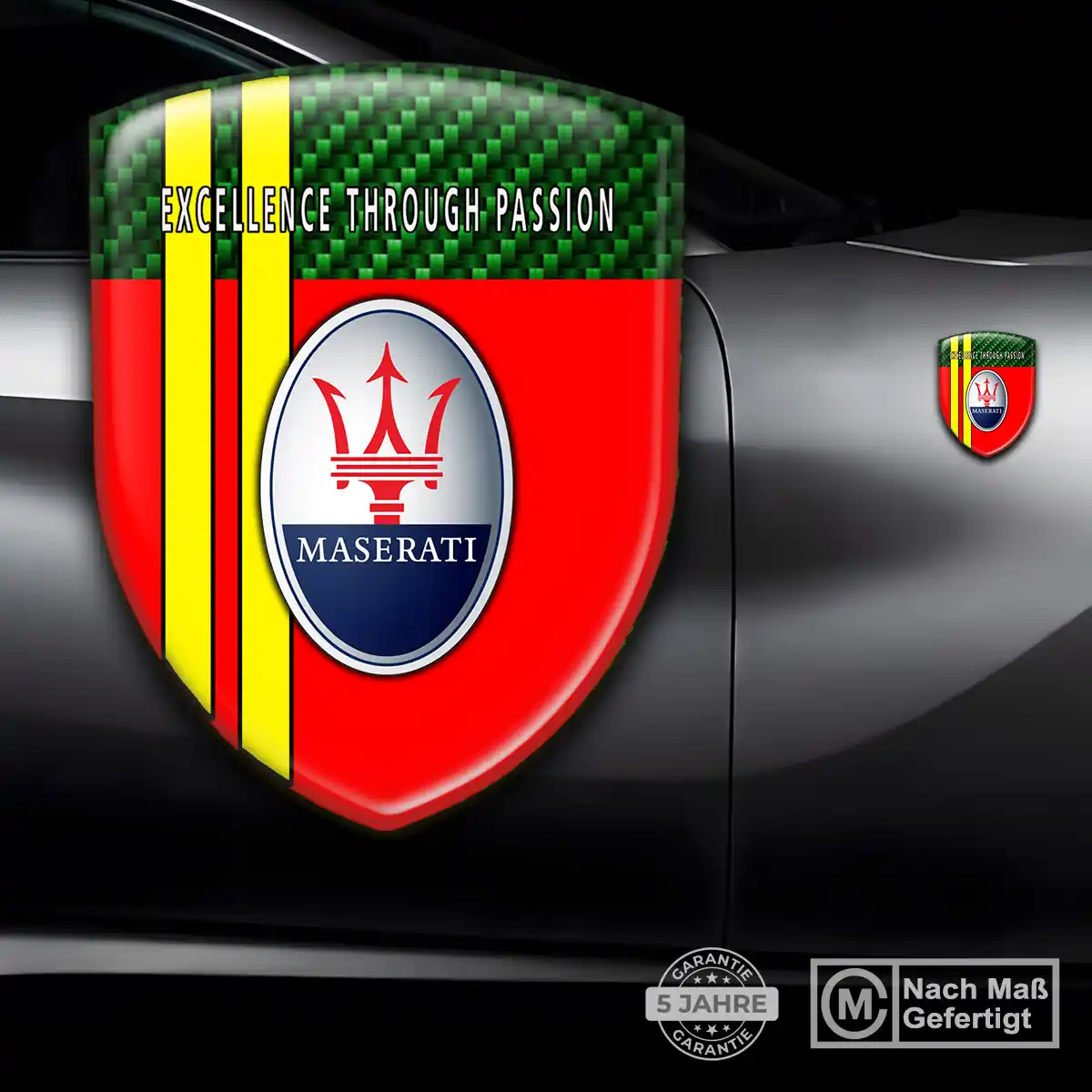 Maserati Wappen Aufkleber Premium-Edition