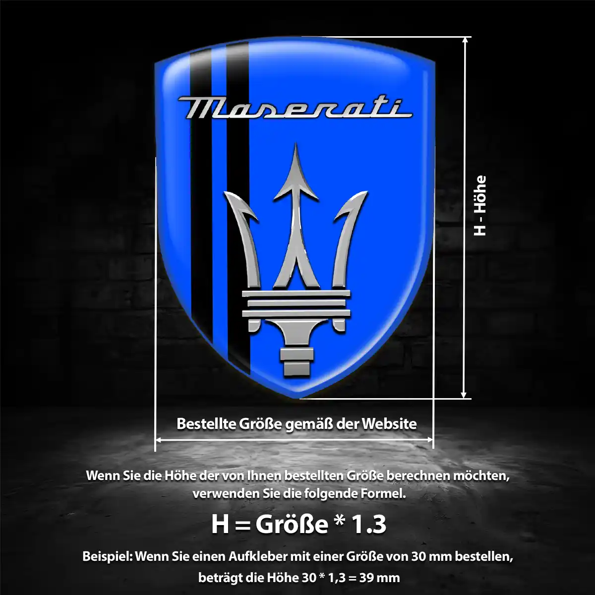 Maserati Wappen Aufkleber Premiumqualität