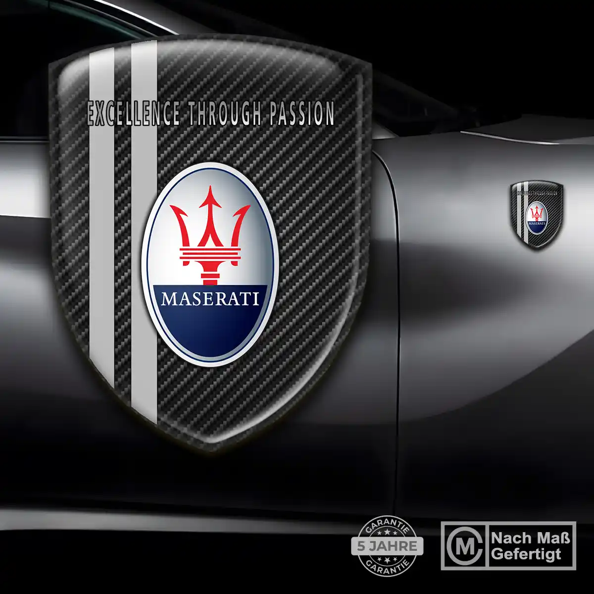 Maserati Wappen Emblem Aufkleber Auto Hohe Qualität