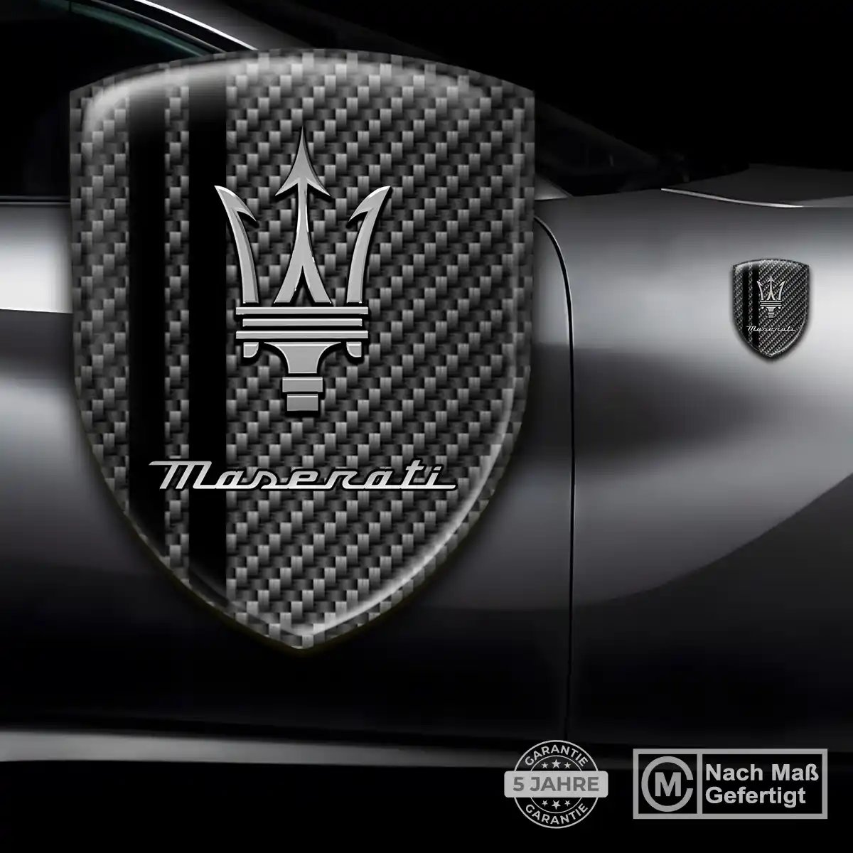 Maserati Wappen Emblem Aufkleber Auto Premium-Edition