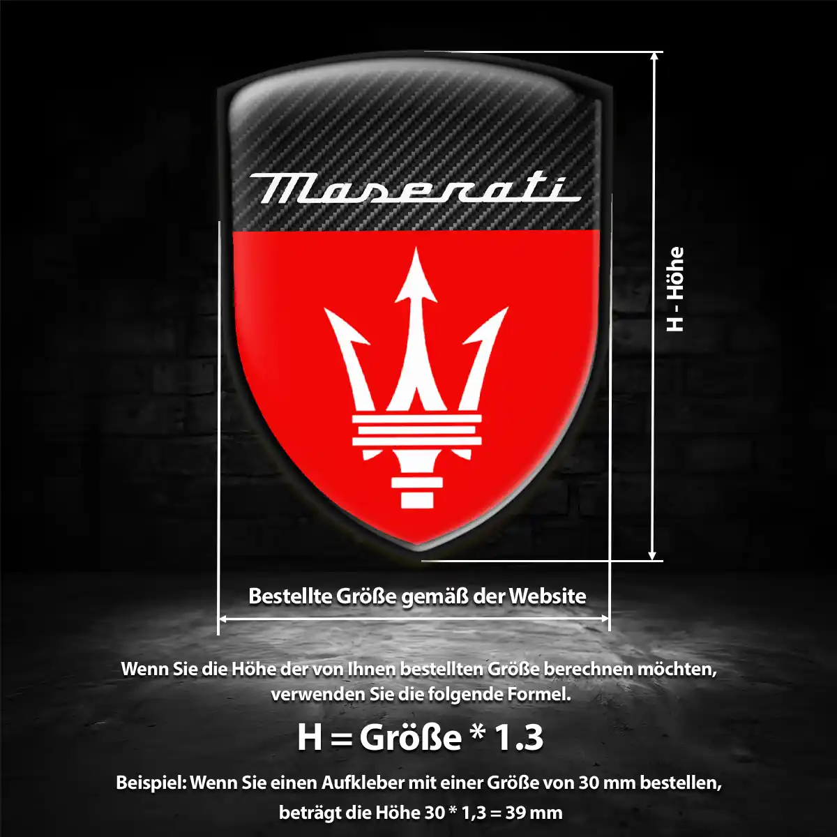 Maserati Wappen Emblem Aufkleber Auto Stilvolles Design