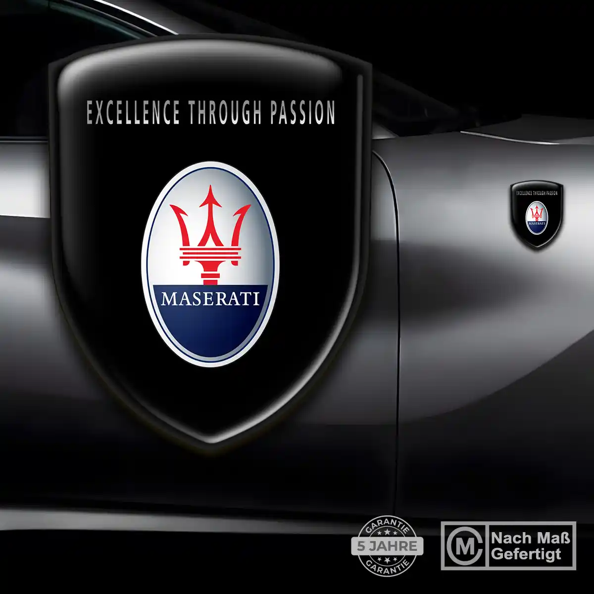 Maserati Wappen Emblem Aufkleber Premiumqualität