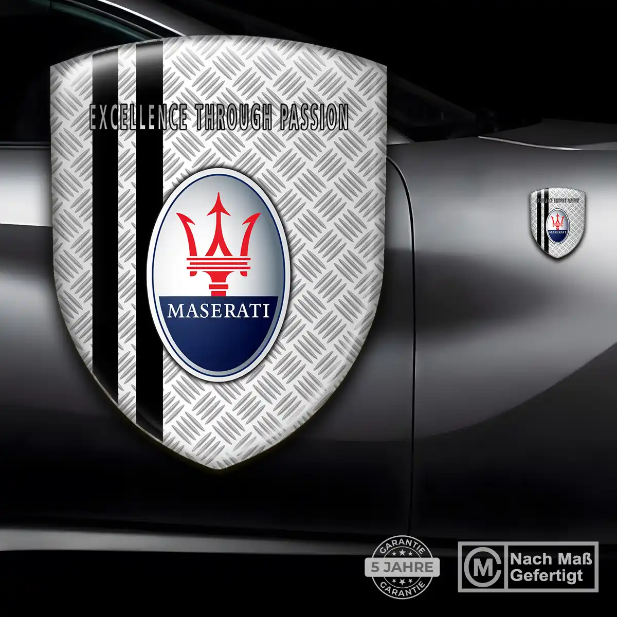 Maserati Wappen Emblem Aufkleber Stilvolles Design