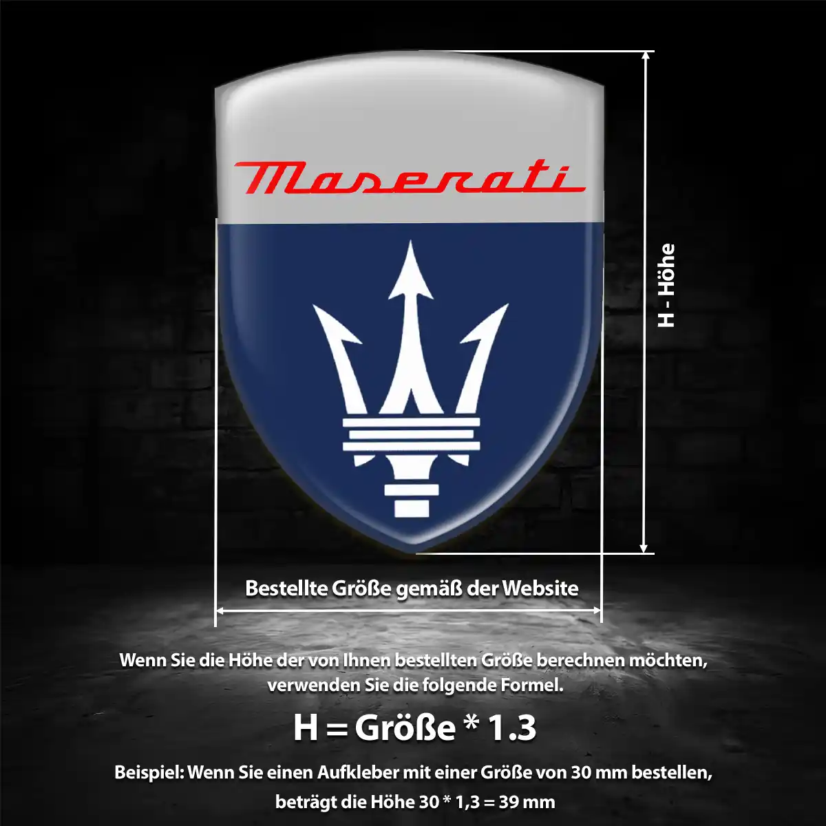 Maserati Wappen Emblem Auto Hohe Qualität