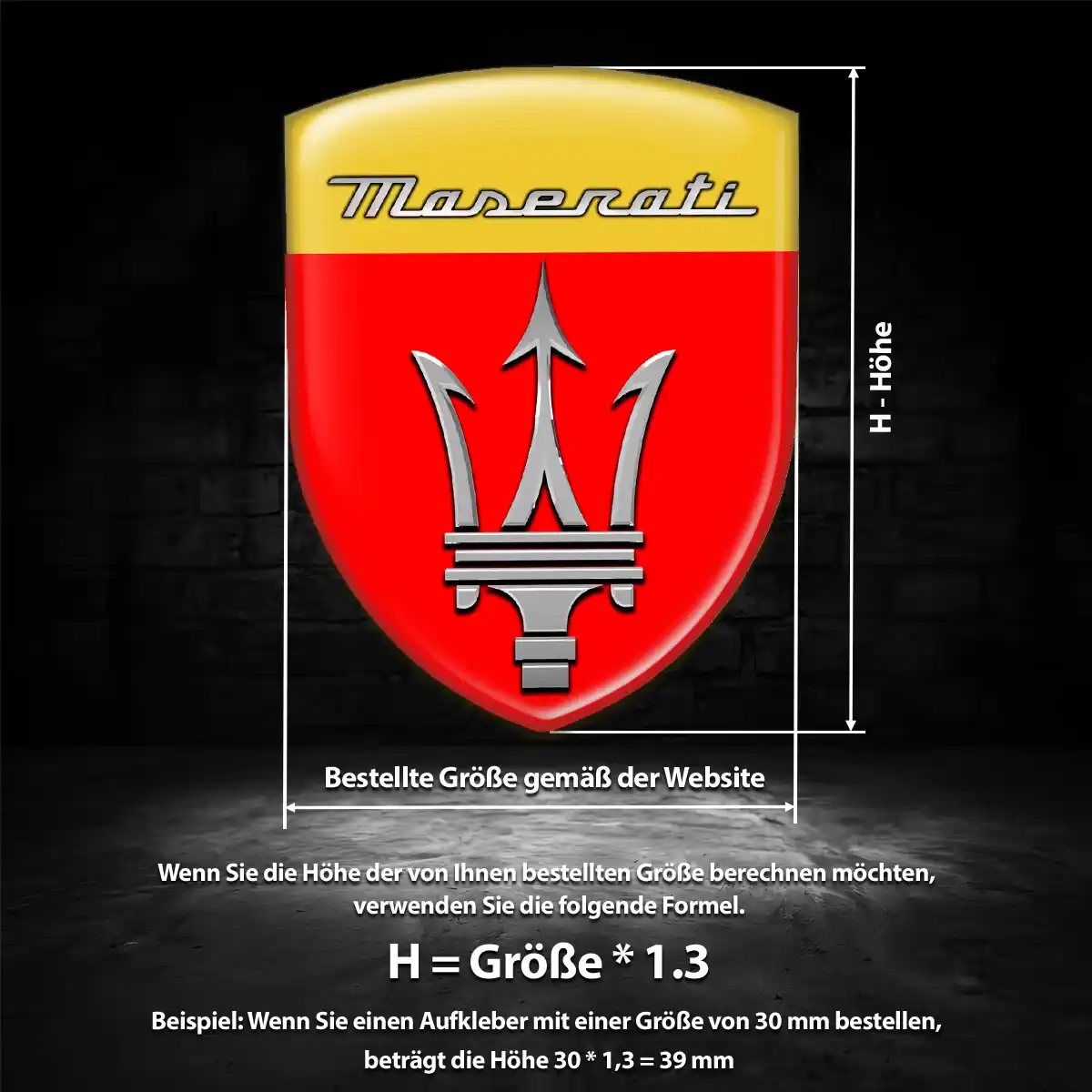 Maserati Wappen Emblem Auto Stilvolles Design
