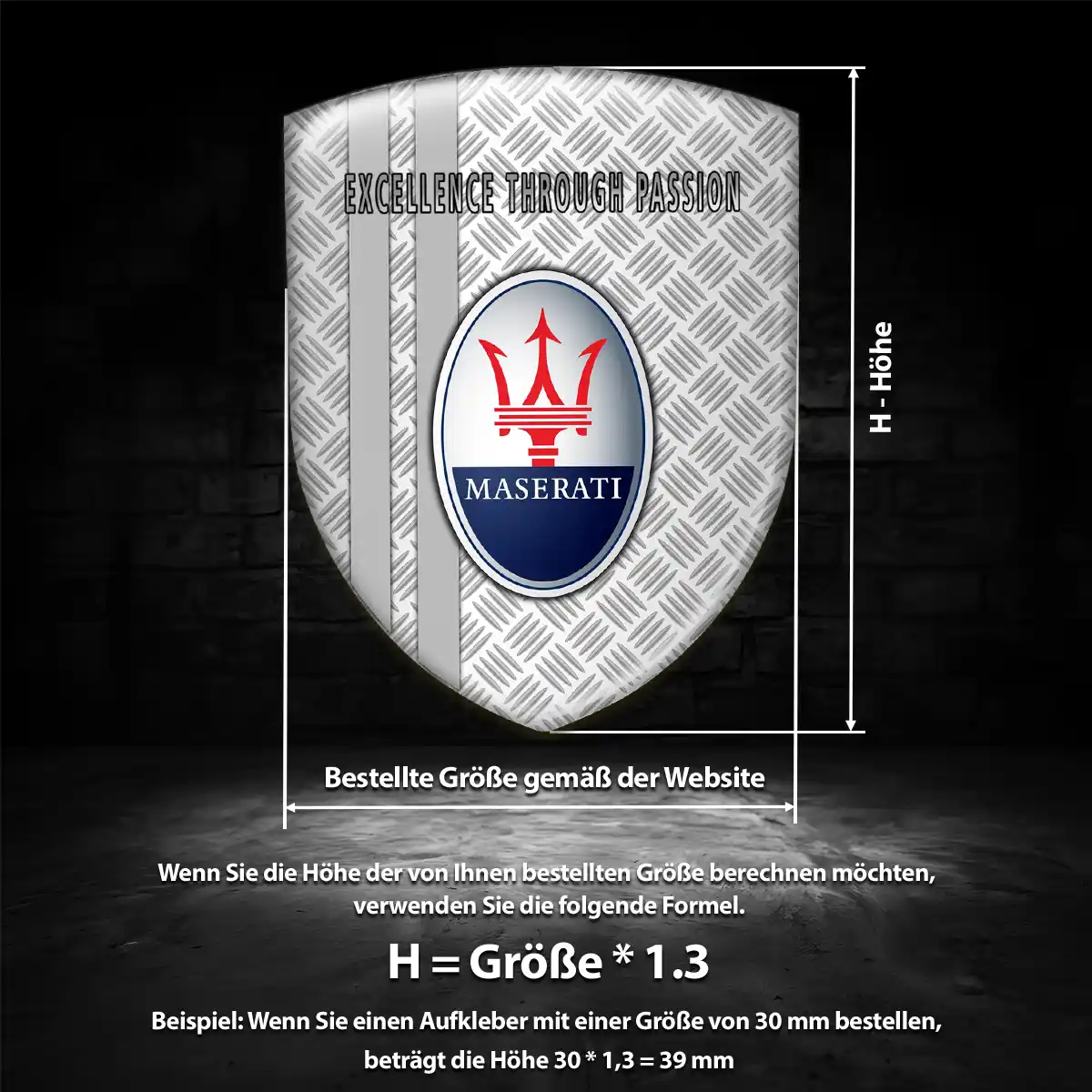 Maserati Wappen Emblem Hohe Qualität