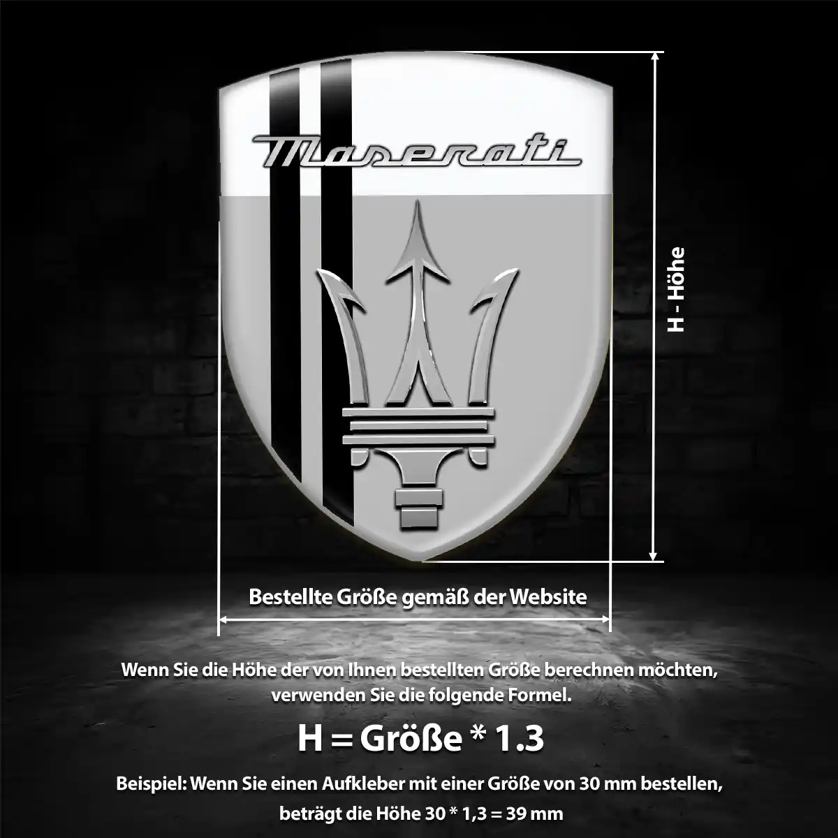 Maserati Wappen Emblem Premium-Edition