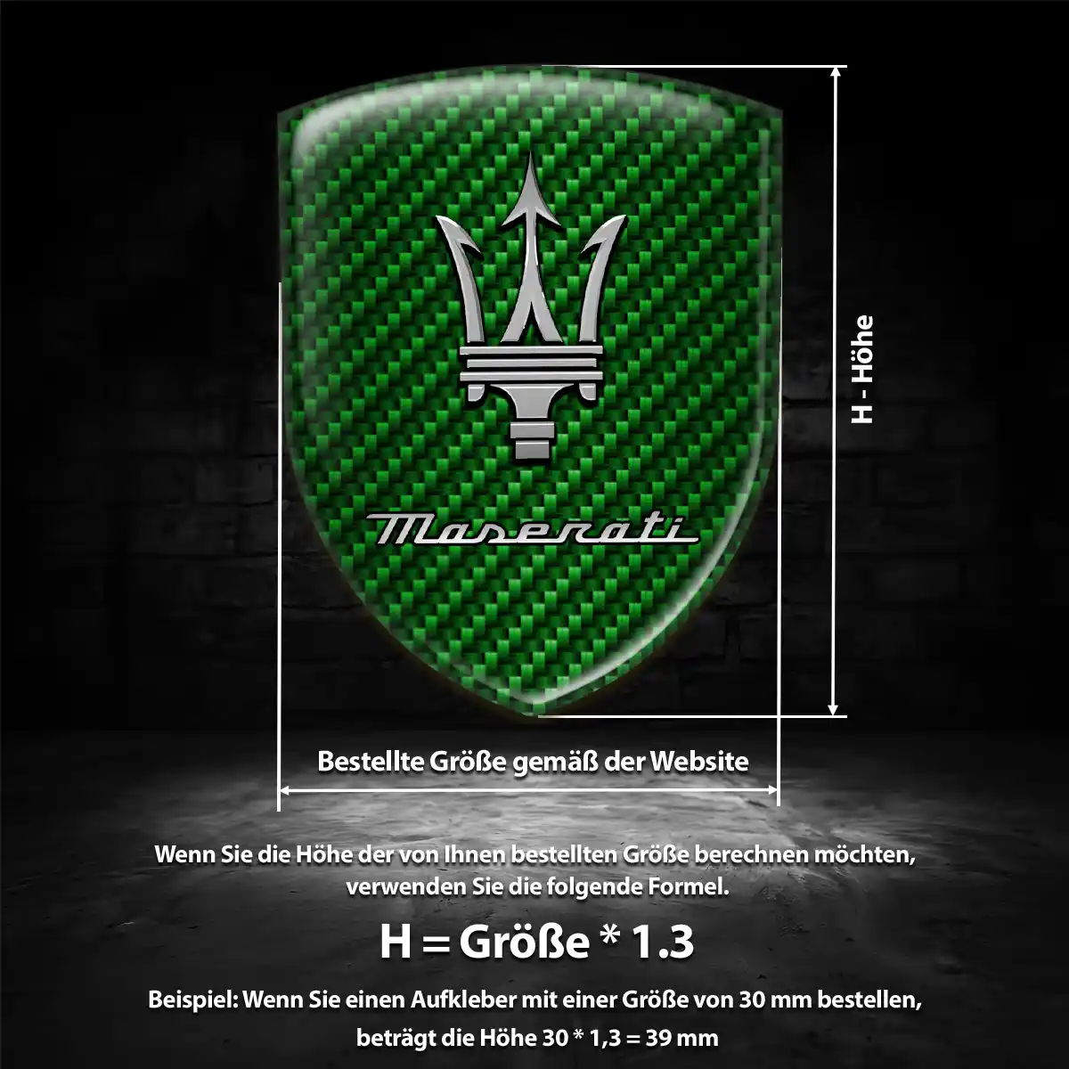 Maserati Wappen Emblem Premiumqualität