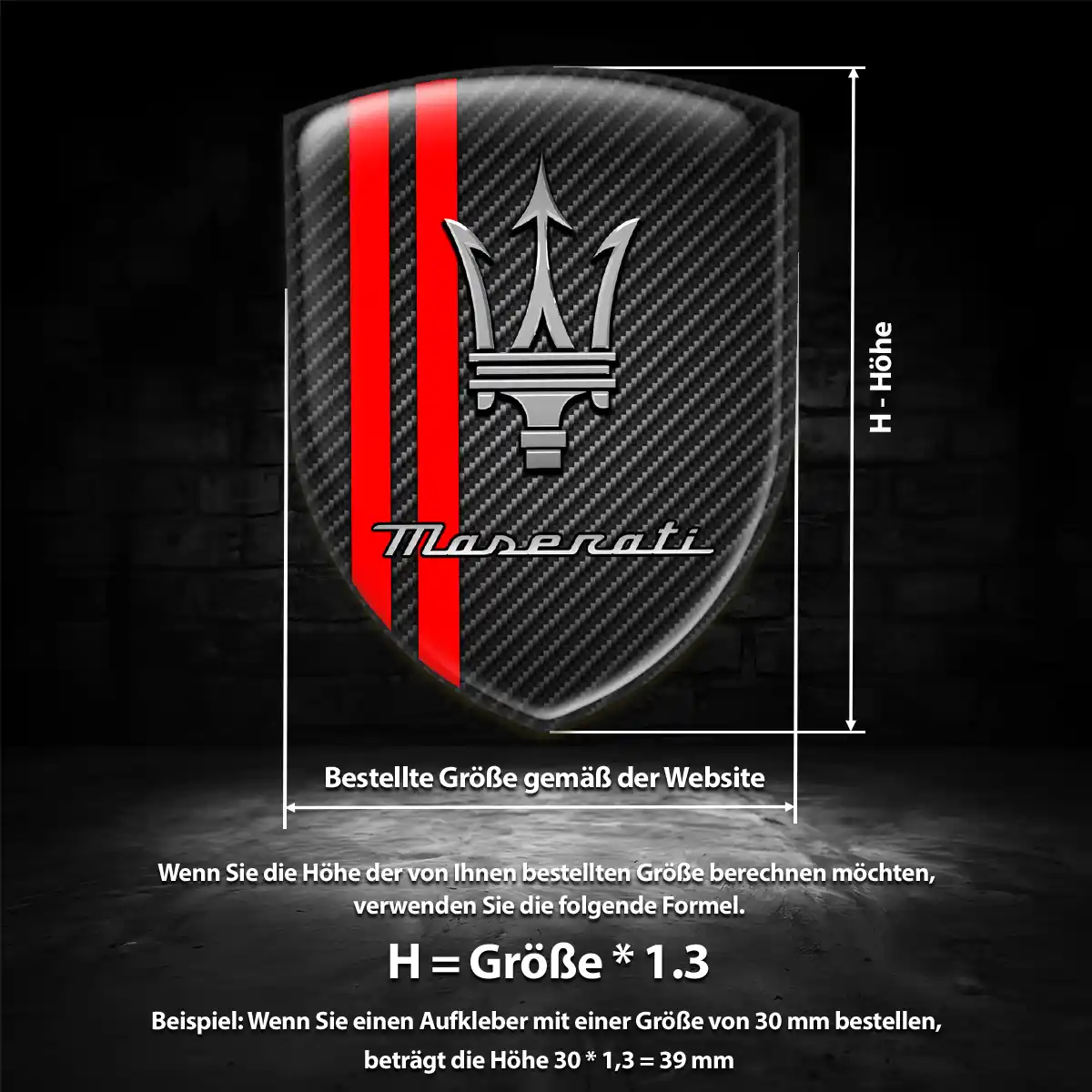 Maserati Wappen Emblem Stilvolles Design
