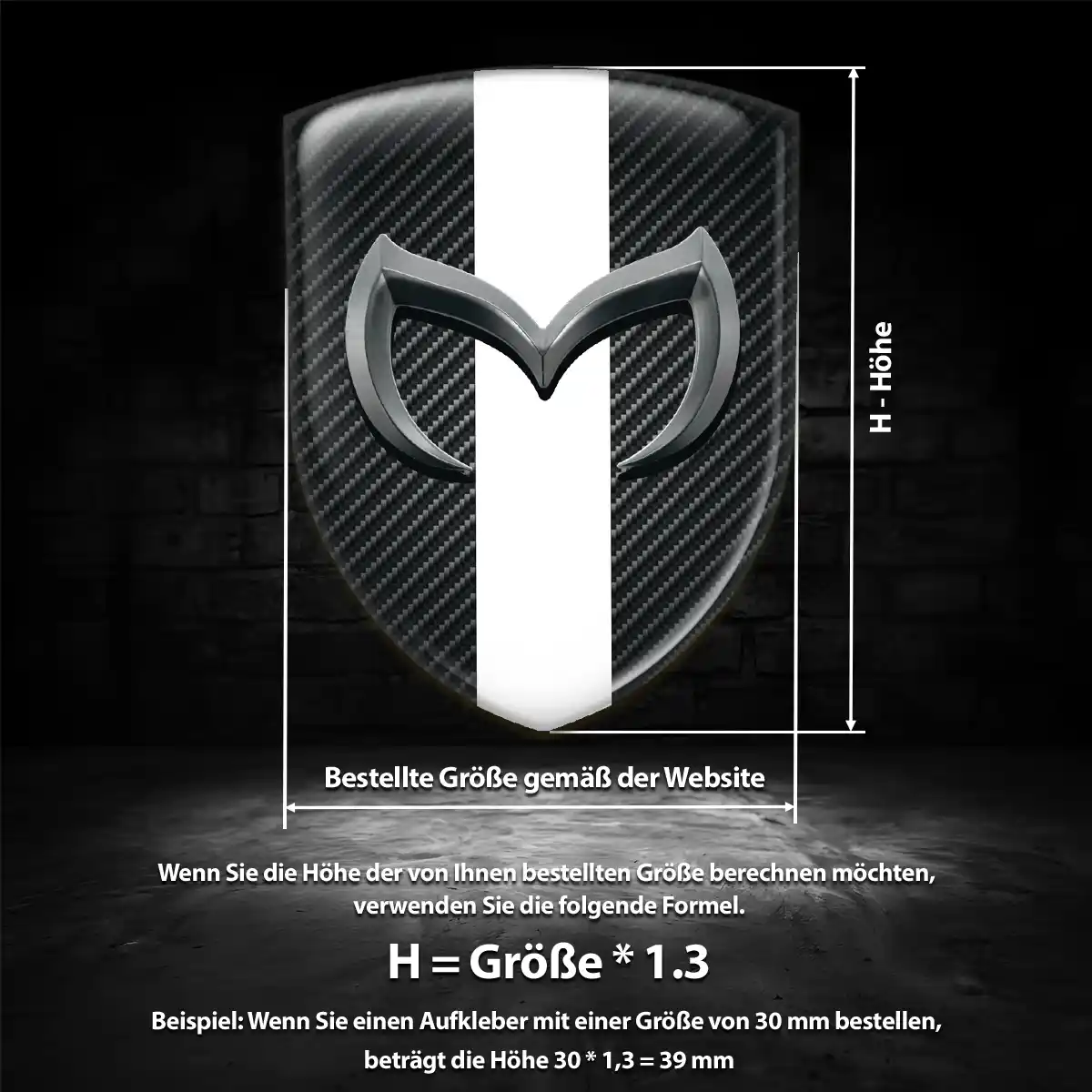 Mazda 3D Gel Aufkleber Emblem Hohe Qualität