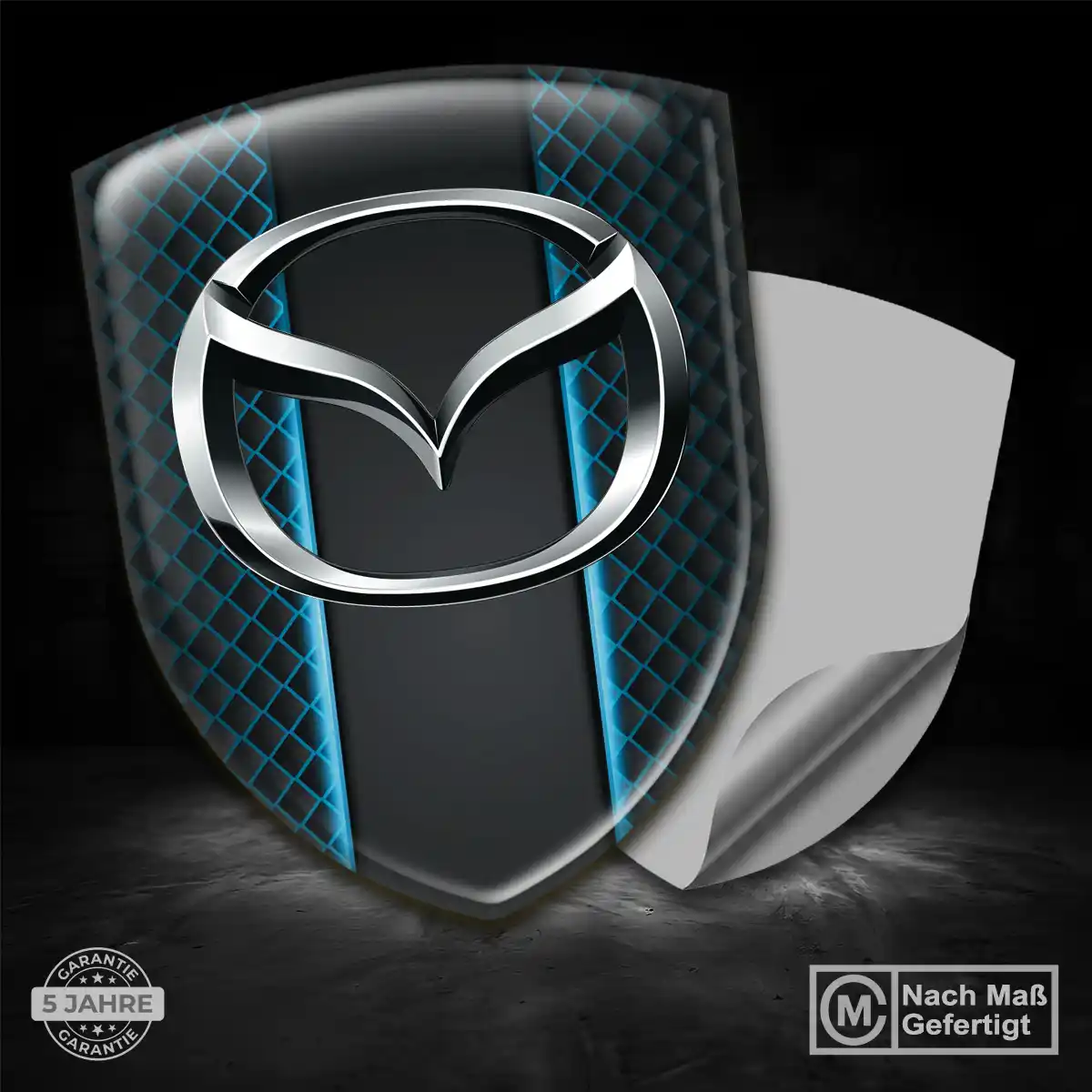 Mazda 3D Gel Aufkleber Emblem Stilvolles Design