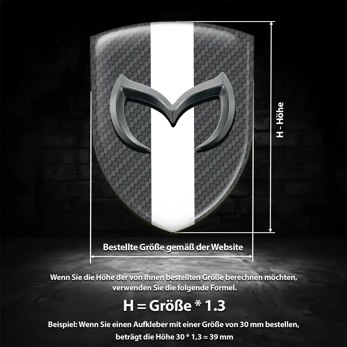 Mazda 3D Gel Aufkleber Embleme Auto Stilvolles Design